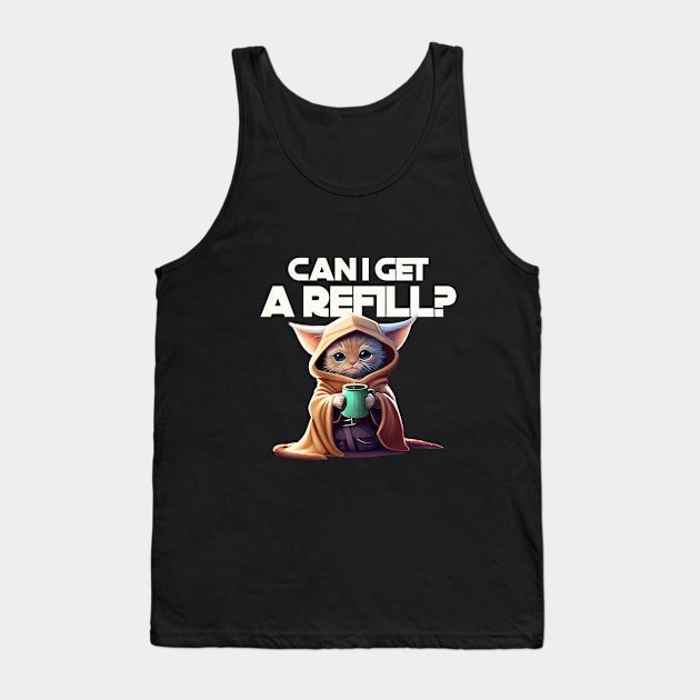 Can I Get a Refill? | Star Wars Cat Tank Top by GrinTees